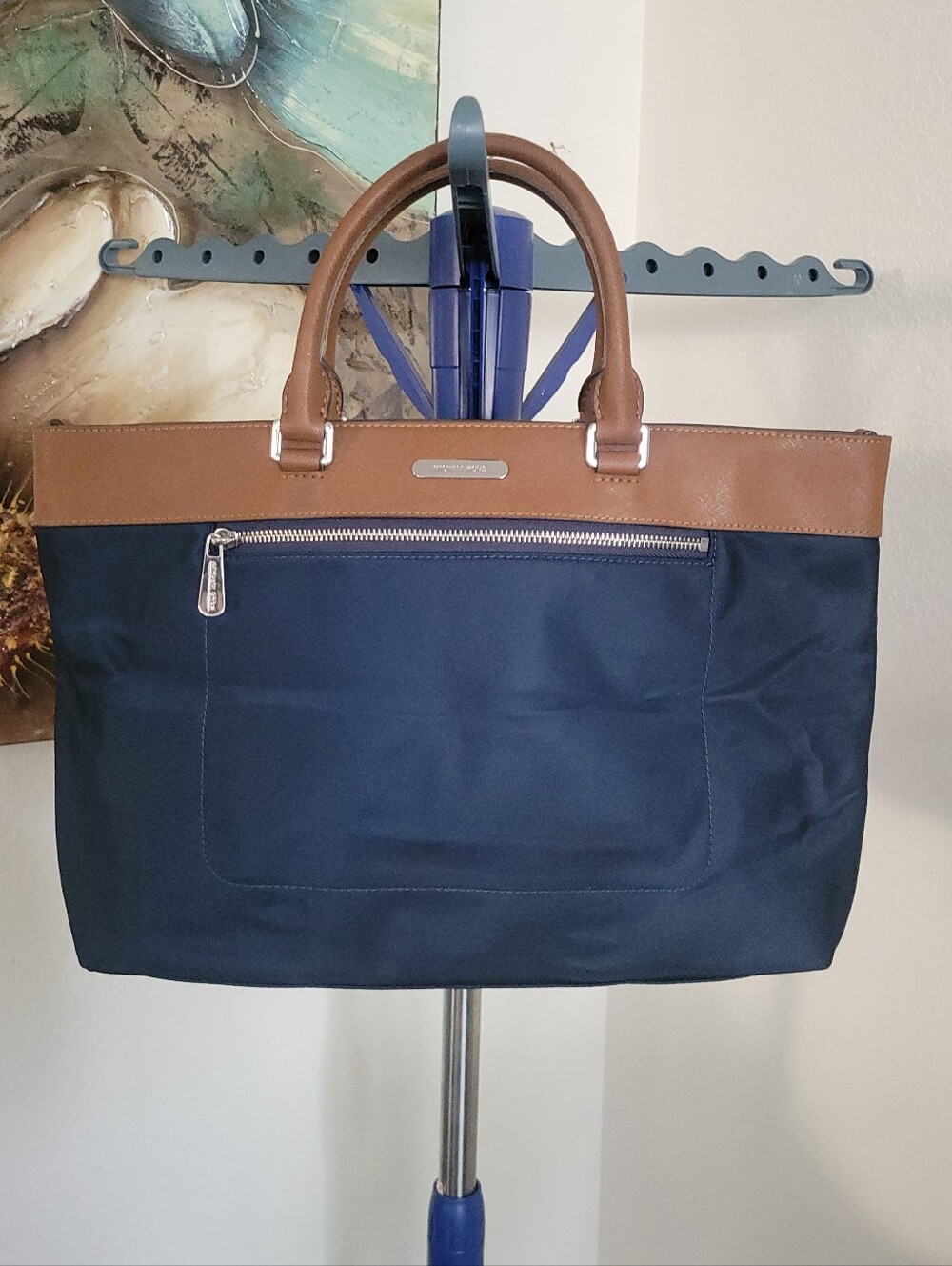 Michael Kors Large Nylon Navy Blue Colgate East West Tote